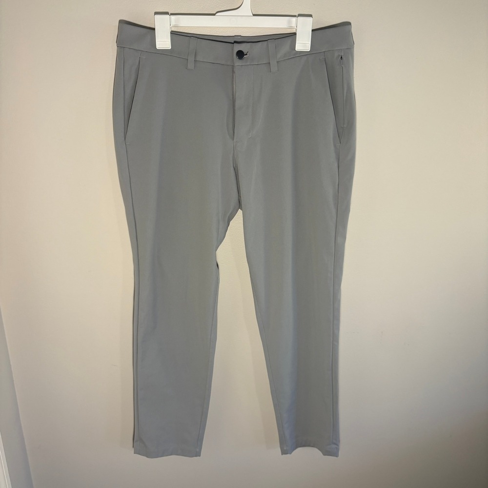Lululemon Commission Slim Fit Pant 34 Mens Grey Chino Trousers 28 Inseam